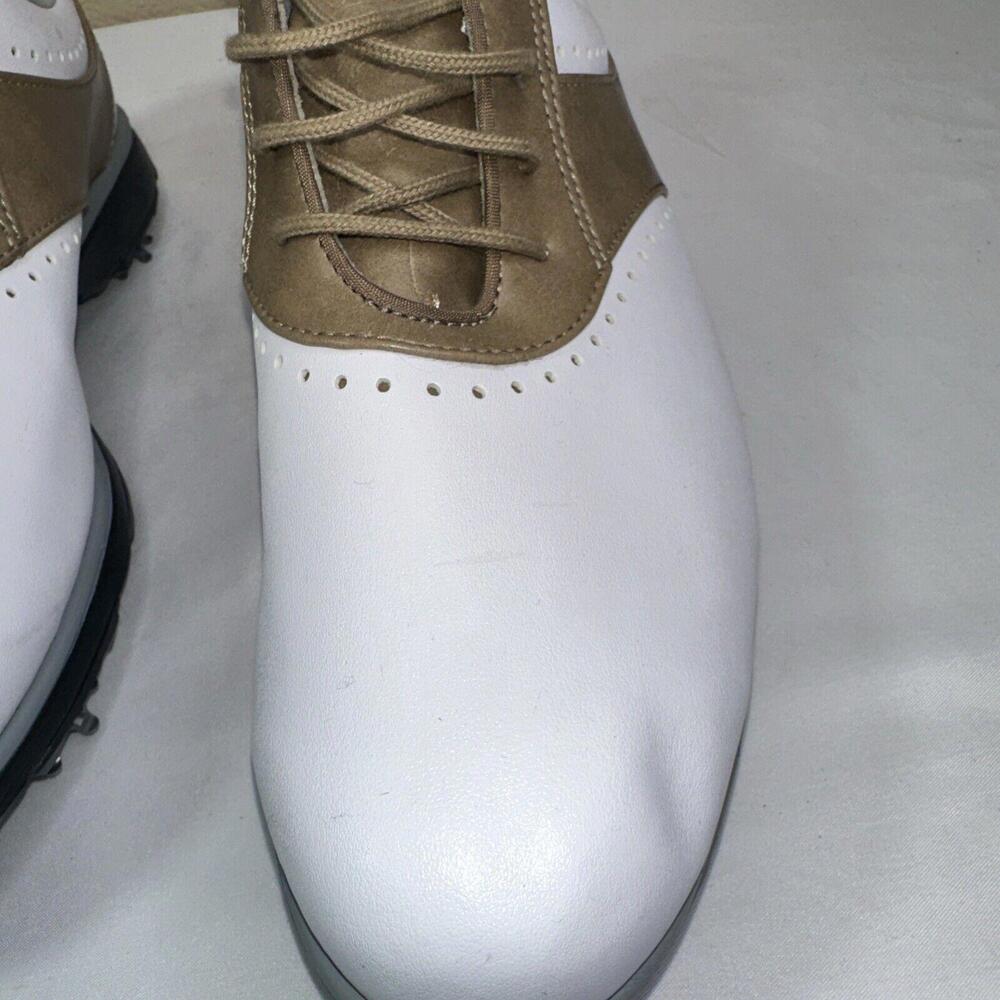 Footjoy eMerge 93914 Golf Shoes Sz 7.5 Medium White/Brown‎ Women's - Picture 2 of 9